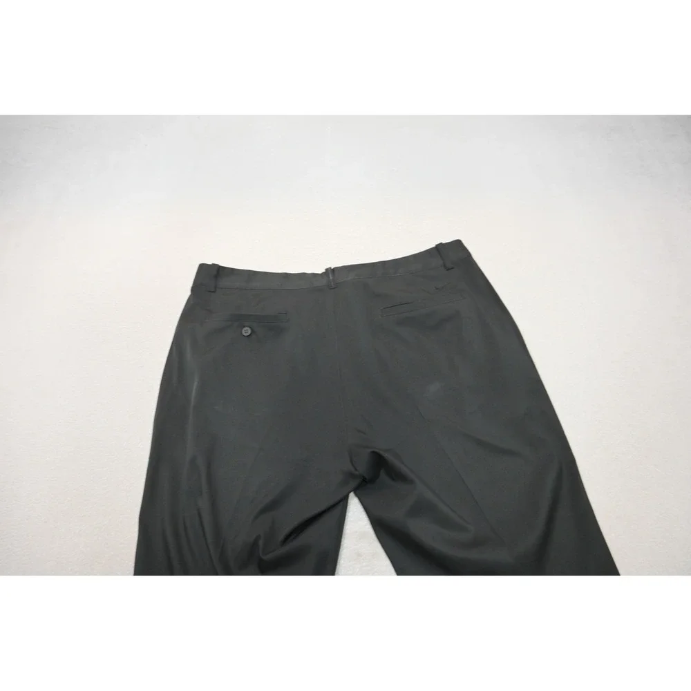 Nike Golf Pants Mens 38x30 Black Dri-FIT Stretch Flat Front Trousers Excellent